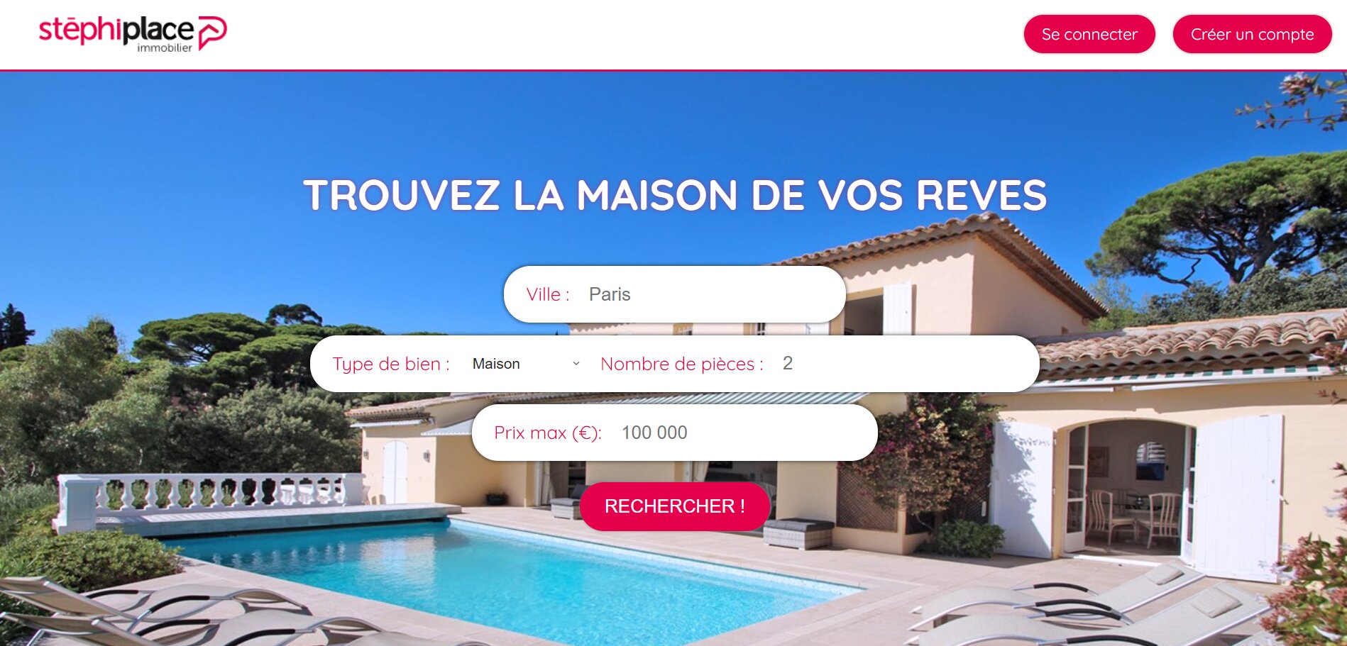 page d'acceuil stephiplace